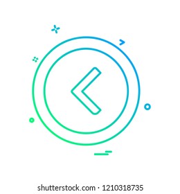 Left arrow icon design vector