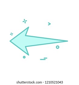 Left arrow icon design vector