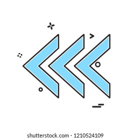 Left arrow icon design vector