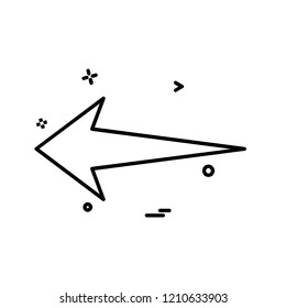 Left arrow icon design vector