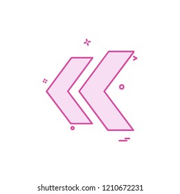 Left arrow icon design vector