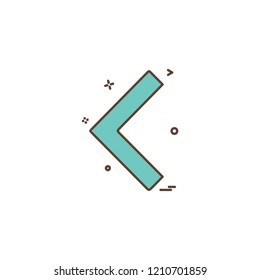 Left arrow icon design vector
