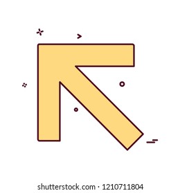 Left arrow icon design vector