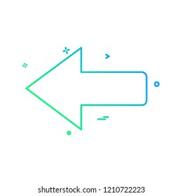 Left arrow icon design vector