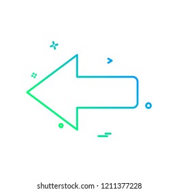 Left arrow icon design vector