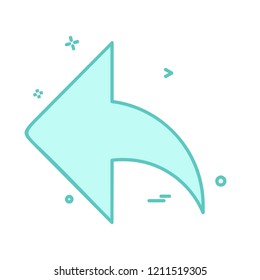 Left arrow icon design vector