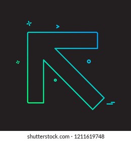 Left arrow icon design vector