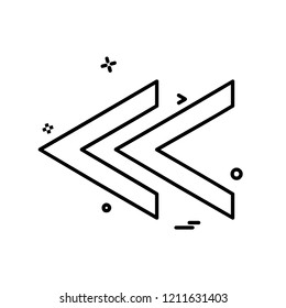 Left arrow icon design vector