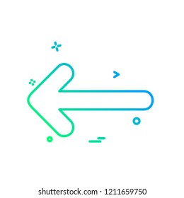 Left arrow icon design vector