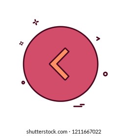 Left arrow icon design vector