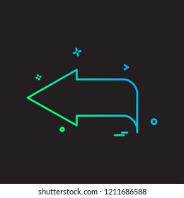 Left arrow icon design vector
