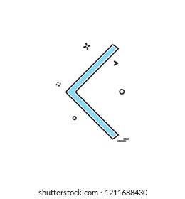 Left arrow icon design vector