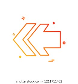 Left arrow icon design vector