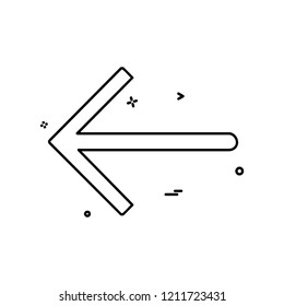 Left arrow icon design vector