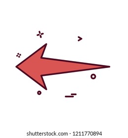 Left arrow icon design vector