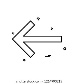Left arrow icon design vector