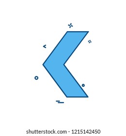 Left arrow icon design vector