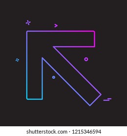 Left arrow icon design vector