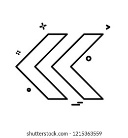 Left arrow icon design vector