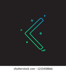 Left arrow icon design vector