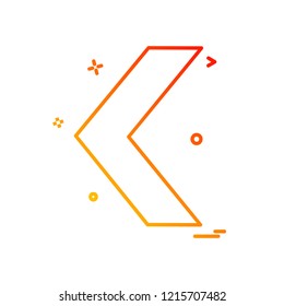 Left arrow icon design vector