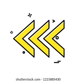 Left arrow icon design vector