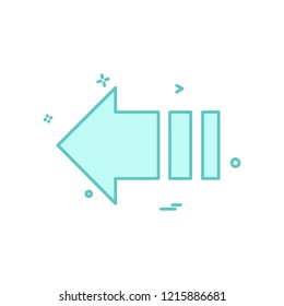 Left arrow icon design vector