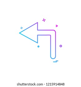 Left arrow icon design vector