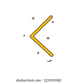 Left arrow icon design vector