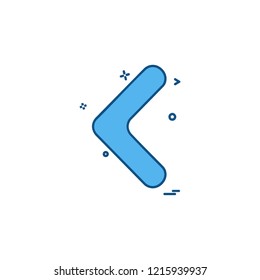 Left arrow icon design vector