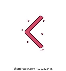 Left arrow icon design vector