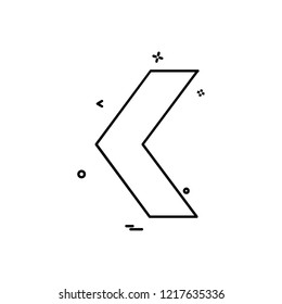 Left arrow icon design vector