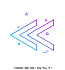 Left arrow icon design vector