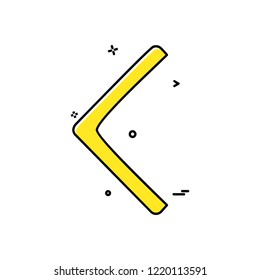Left arrow icon design vector