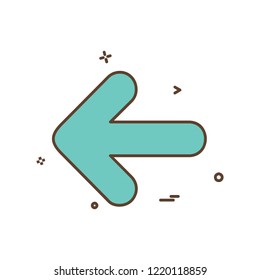 Left arrow icon design vector