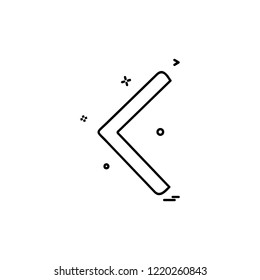Left arrow icon design vector