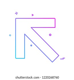 Left arrow icon design vector