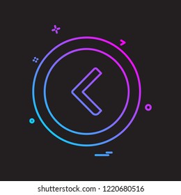 Left arrow icon design vector