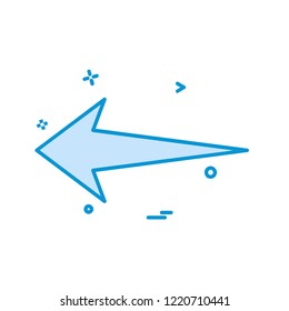 Left arrow icon design vector