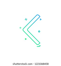 Left arrow icon design vector