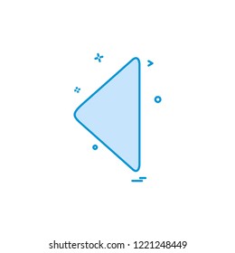 Left arrow icon design vector