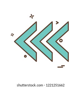 Left arrow icon design vector