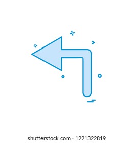 Left arrow icon design vector