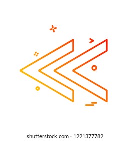 Left arrow icon design vector