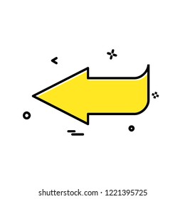 Left arrow icon design vector