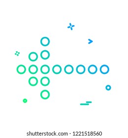 Left arrow icon design vector