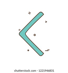 Left arrow icon design vector