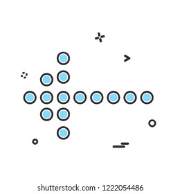 Left arrow icon design vector