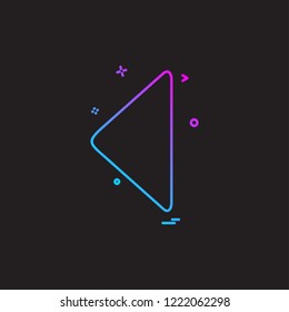 Left arrow icon design vector