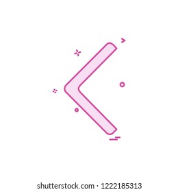 Left arrow icon design vector